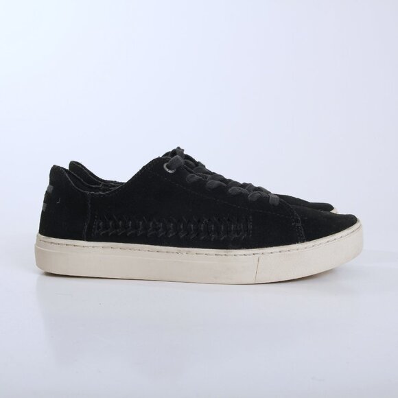 Toms Lenox Suede Sneakers in Black Women Size 6.5 - Picture 3 of 12
